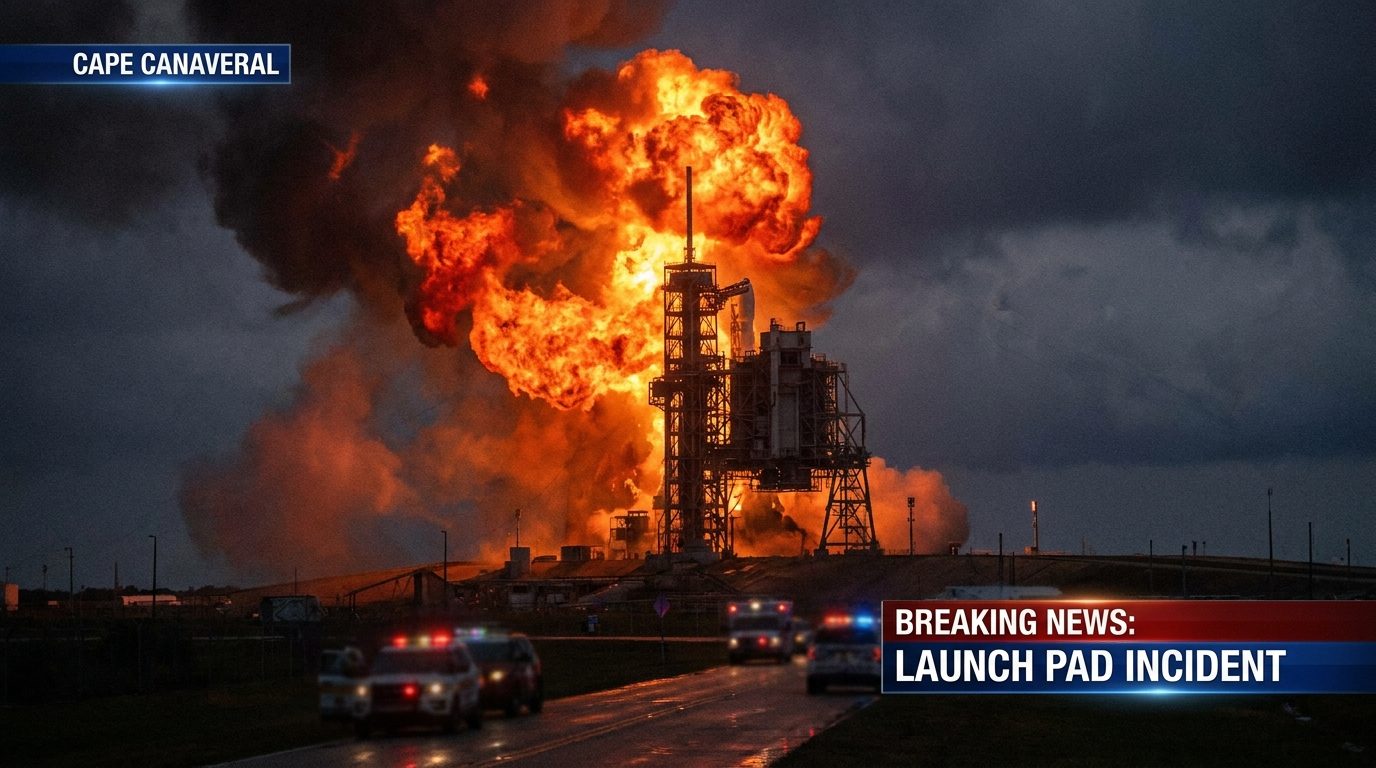 Blue Origin's New Glenn Rocket Destroys Its Own Launch Pad in Static Fire Test Gone Wrong