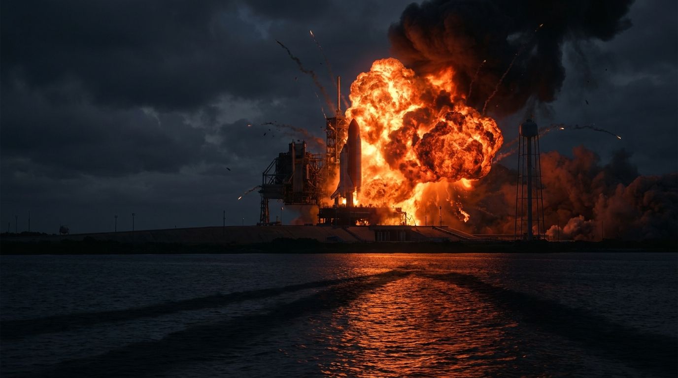 Blue Origin's New Glenn Rocket Explodes on the Pad During Static Fire Test